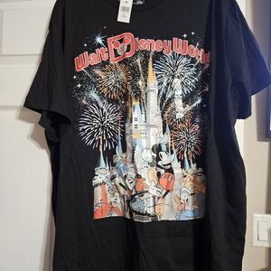 Disney Parks World Black Short Sleeve Tee NWT